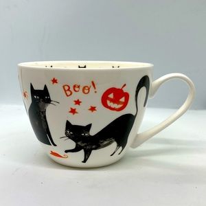 Portobello by design black cat Halloween mug